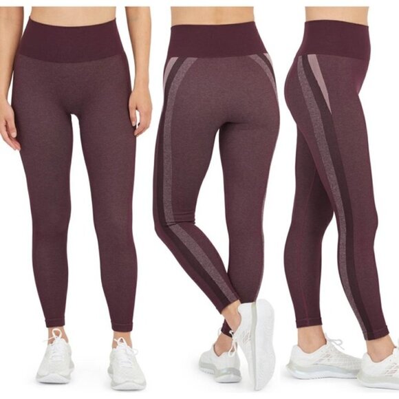 NEW Spanx Look at Me Now Seamless Track Stripe Leggings - Picture 1 of 3